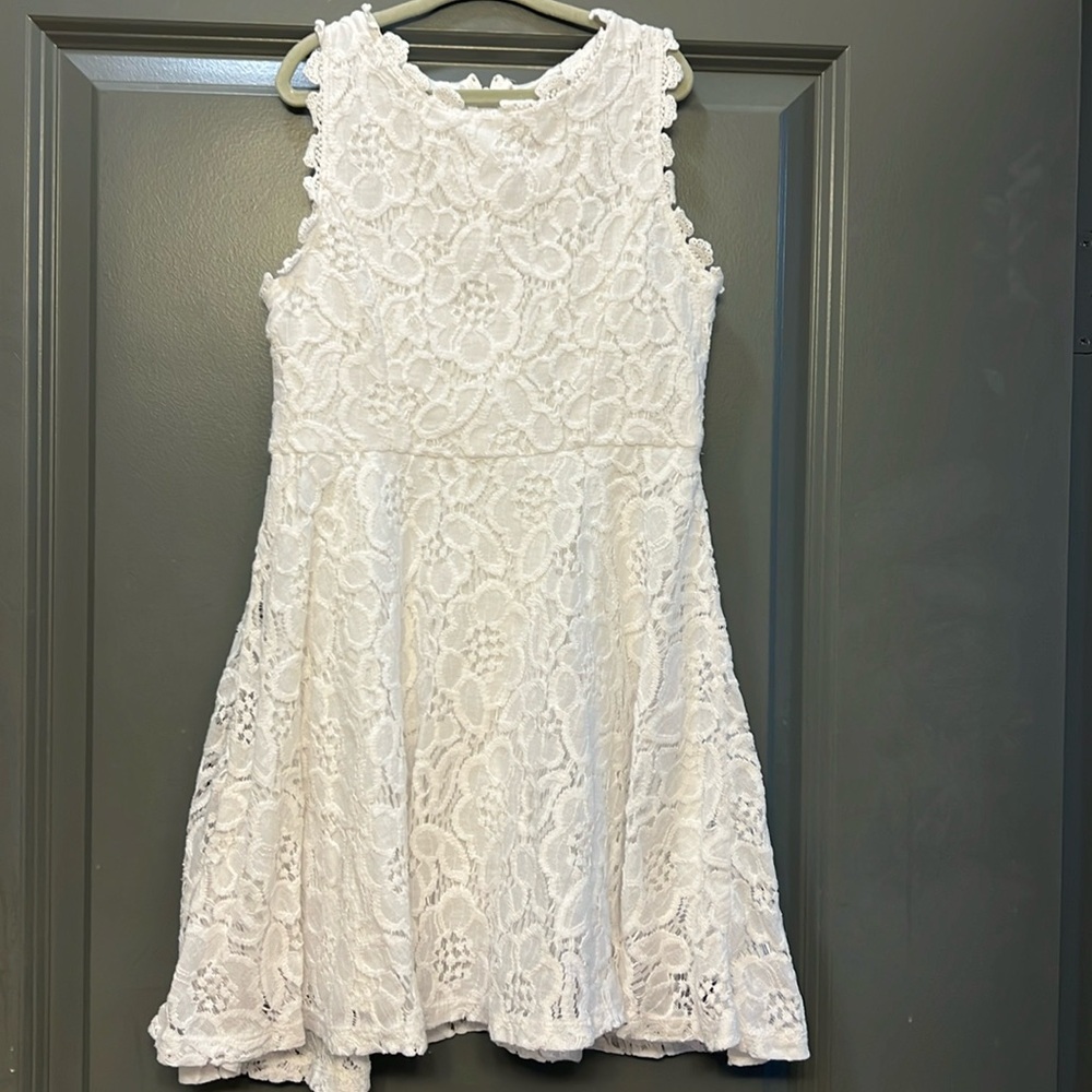 Toddler white formal lace dress